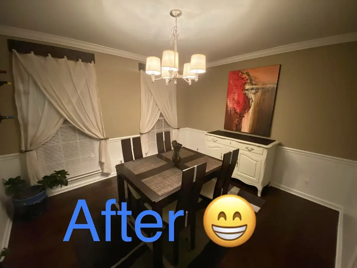 Professional dining room restoration after water damage in Noble