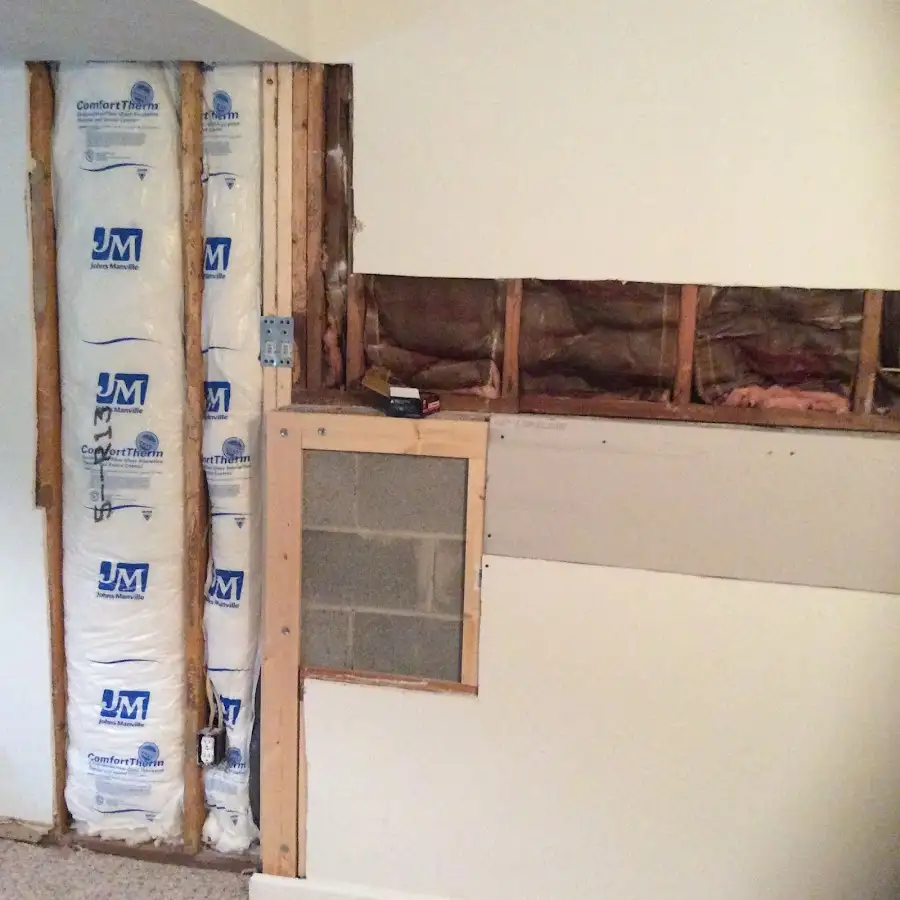 Wall insulation replacement during Structural Drying in Noble